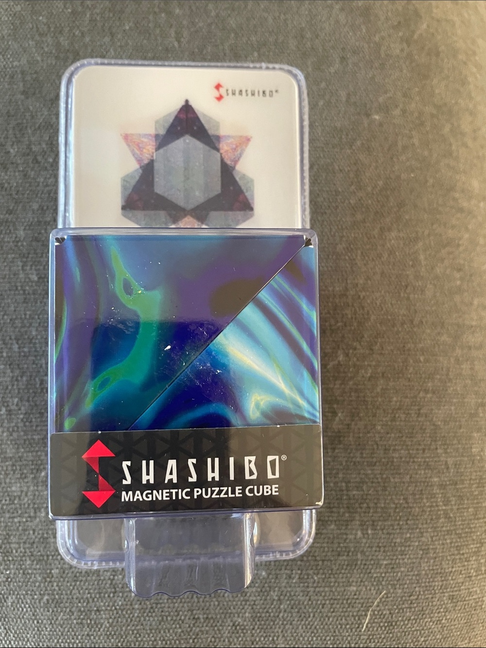 SHASHI Iridescent Blue Green Magnetic Puzzle Cube